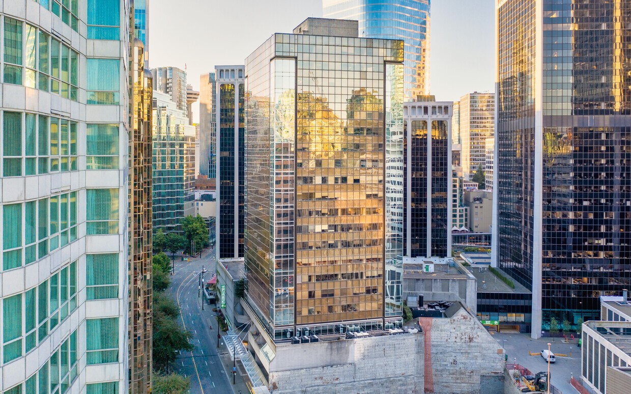 Aerial view of downtown Vancouver