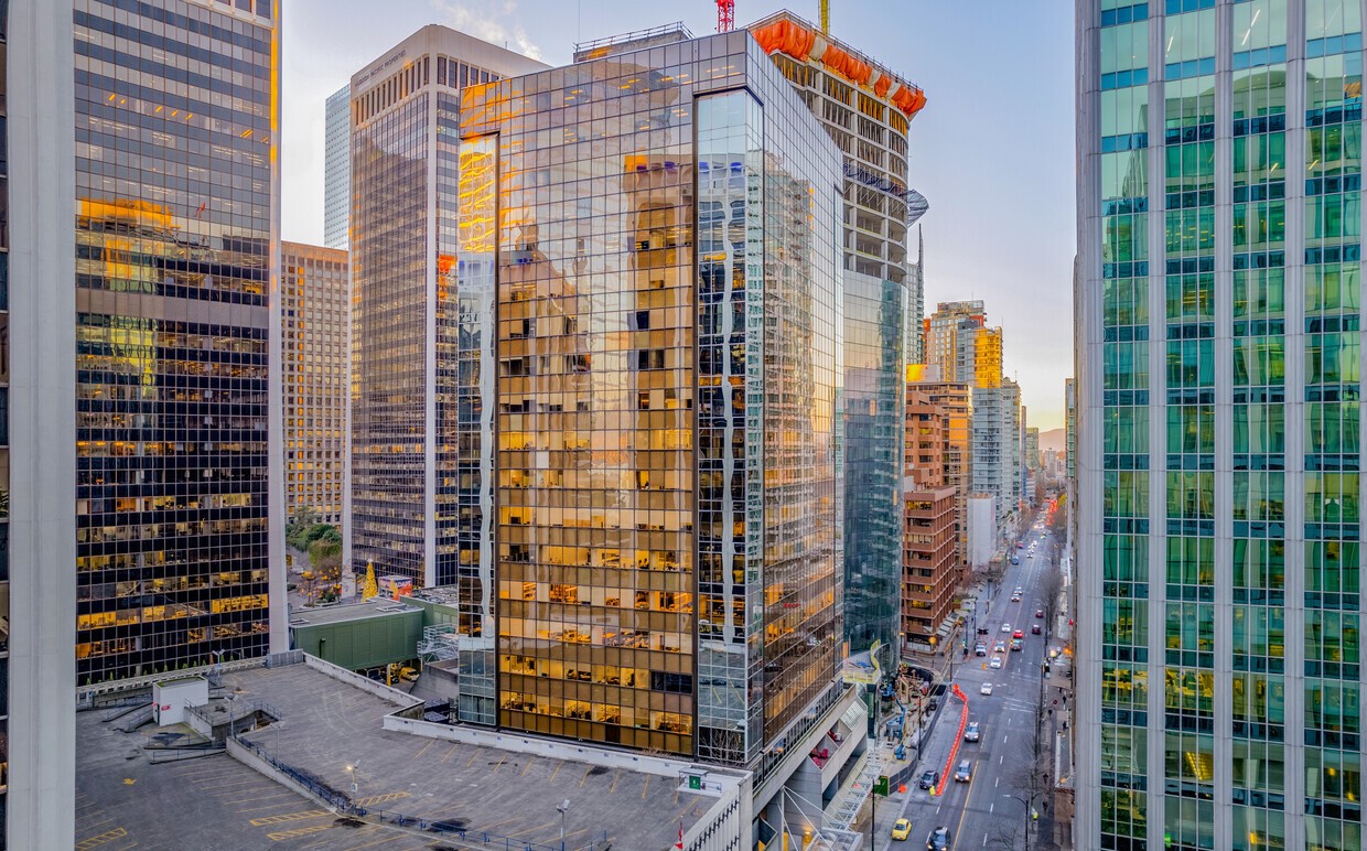 Aerial view near 1050 West Pender